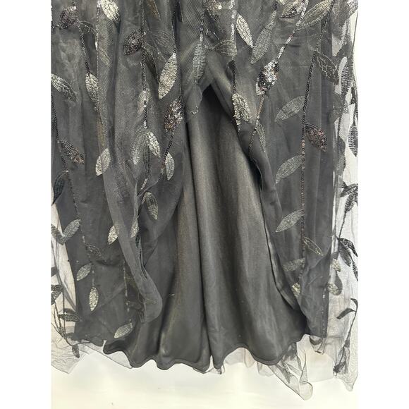Ever Pretty Black Sequin Mesh Maxi Dress 🖤 NWT XXL Gothic Fairy Formal Gown - Picture 2 of 12